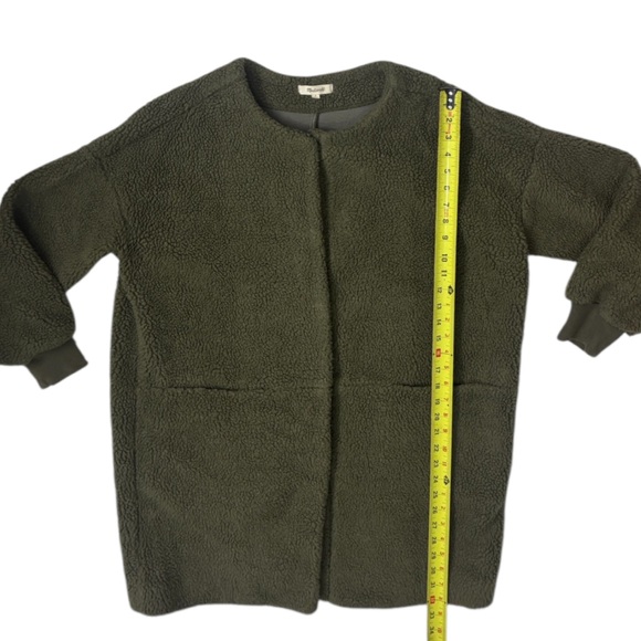 MADEWELL Women’s Forest Green Bonded Sherpa Cocoon Coat - Picture 12 of 13